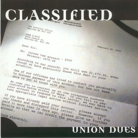 Union Dues — Classified