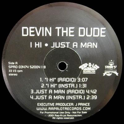 I Hi / Just a Man / Doobie Ashtray / Lacville 79 — Devin the Dude